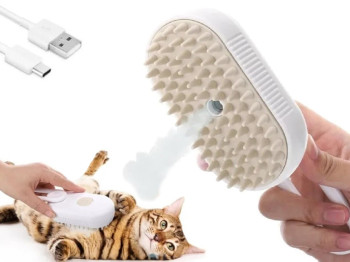 Щетка массажная электрическая USB 12х4.5х6.5см, R97846