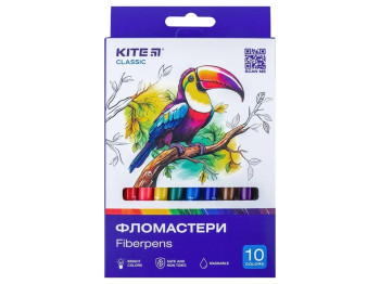 Фломастеры Classic 10 цветов. Kite K-455