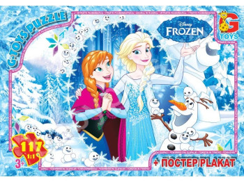 Пазлы картонные Frozen. 117 элементов. G-Toys FR007