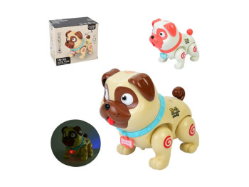 Іграшка собака інтерактивна Puppy 158-18C, 17 см, ходить і танцює, світло та звук