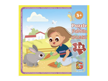 Пазли картонні Ферма, 12 елементів, G-Toys LA07