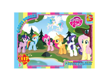 Пазлы картонные My little Pony. 117 элементов. G-Toys MLP031