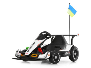 Электрокарт M 6322 EBLR-1, 2 мотора 150W, аккумулятор 24V, белый, Bambi Kart