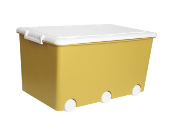 Ящик для игрушек желтый. Tega Baby PW-001-124