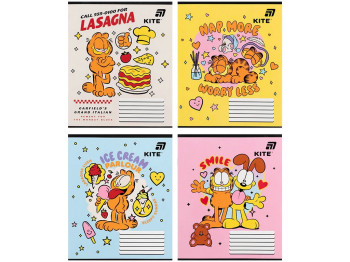Зошит у косу лінію Garfield Kite GF26-235, 12 аркушів, мікс видів, ціна за 1 шт