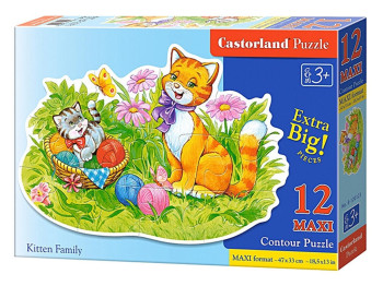 Пазли Котяча сім'я, 12 елементів, Castorland
