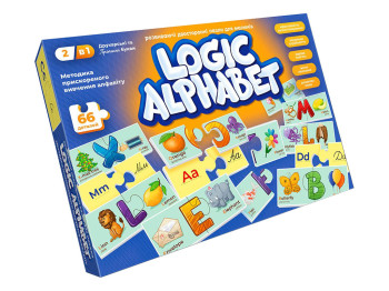 Пазли-асоціації українсько-англійські Logic Alphabet 2в1, Danko Toys