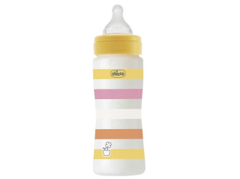 Бутылочка пластиковая Well-Being Physio Colors 330 мл, Chicco