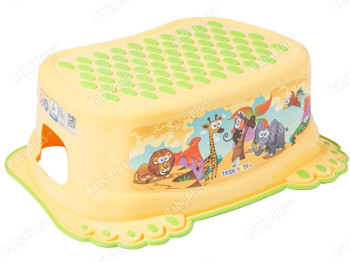 Подставка для ног Сафари с противоскользящей резиной желтая. Tega Baby SF-013-124