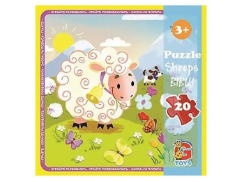 Пазли картонні Вівці, 20 елементів, G-Toys LA06