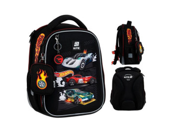 Рюкзак шкільний каркасний Hot Wheels, з ортопедичною спинкою, Kite