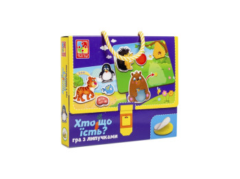 Игра з липучками Хто что ест? Vladi Toys VT1302-27