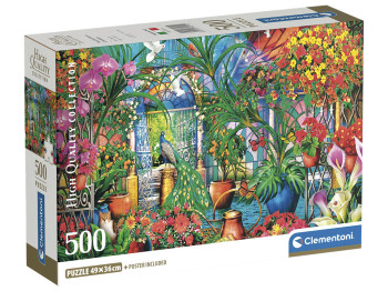 Пазли 500 елементів, Затишна оранжерея, Clementoni 35579