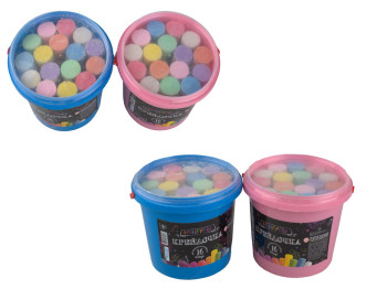 Мел цветной серии Мелок ведро 16 шт, Danko Toys