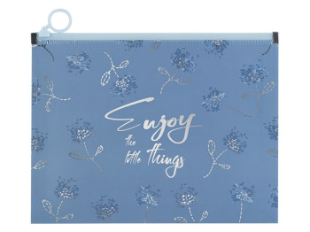 Папка на блискавці zip-lock пластикова, А5+, Flower Symphony-3