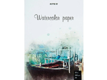 Бумага для акварели А4. 10 листов. Kite K23-267