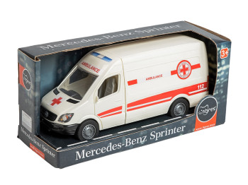 Машинка швидка допомога Mercedes-Benz Sprinter 39664 25 см, відкриваються двері, Tigres