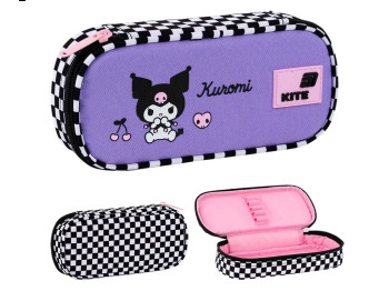 Пенал м’який з органайзером Kite Kuromi HK26-662-4, 21 см, на блискавці, Kite