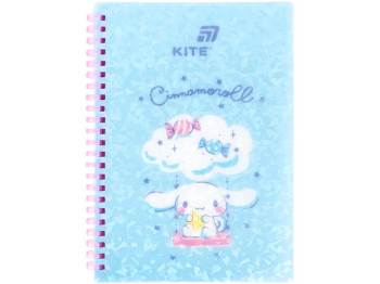 Блокнот на спіралі Cinnamoroll, А5, 80 аркушів, клітинка, пластикова обкладинка, Kite