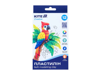 Пластилін восковий Creative K-086, 12 кольорів, Kite K-086