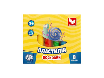 Пластилин восковой круглый 6 цветов