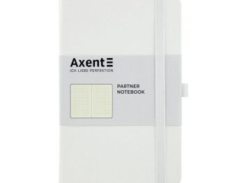 Записная книжка Partner A5-, 96 листов, твердая белая обложка, Axent