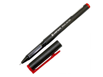 Ручка гелевая красная Black Jet Gel. Hiper HG-155