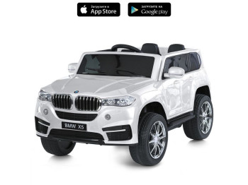 Дитячий електромобіль білий BMW X5