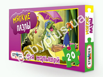 Пазлы мягкие, 20 эл, Дюймовочка, в коробке, Strateg