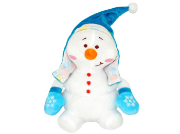 Мягкая игрушка Снеговик Frosty, 24 см, текстильная зимняя игрушка, Tigres