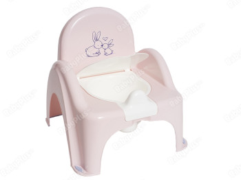 Горшок - стульчик Зайчики розовый. Tega Baby KR-012-104