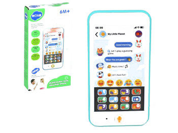 Телефон игрушечный музыкальный HA067700, 15 см, светится и воспроизводит звук, Hola