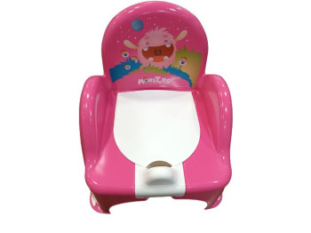 Горшок – стульчик Монстрики с музыкой розовый. Tega Baby PO-027-127