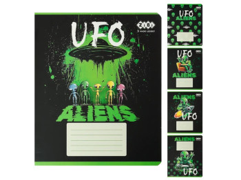 Зошит шкільний в лінію UFO Aliens, 24 листи B5 (ціна за 1 шт)