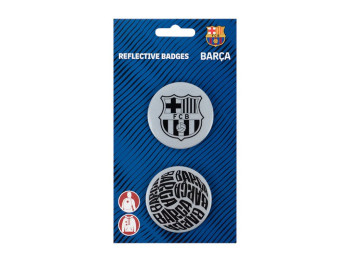 Значки світловідбивні Kite FC Barcelona BC25-107, 2 шт., з застібкою, PVC, Kite