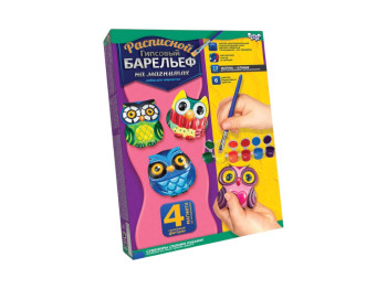 Набор для творчества Расписной гипсовый барельеф малый, Danko Toys