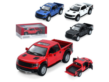 Машинка инерционная металлическая Ford F-150, KT5365W, 12,5 см, открываются двери, Kinsmart