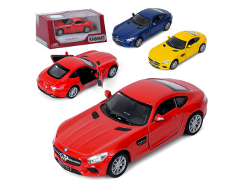 Машинка инерционная металлическая Mercedes-AMG GT, KT5388W, 12,5 см, открываются двери, Kinsmart