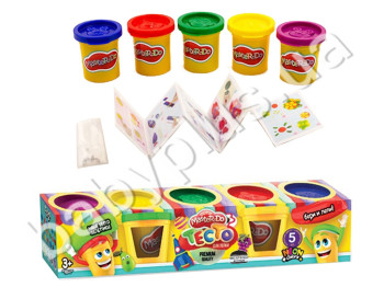 Тісто для ліплення Master Do. Danko toys TMDB-01-02. 5 банок. Рос (Пошкоджена коробка)