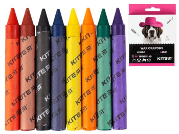 Крейда воскова Jumbo 8 кольорів Dogs, Kite