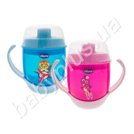 Чашка непролівна Meal Cup (12 міс, +), Рожева/блакитна, Chicco