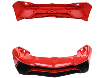 Бампер передний НЕ крашенный красный к машине M 5738. M 5738-FRONT BUMPER RED