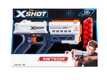 Быстрострельный бластер игрушечный X-Shot EXCEL NEW CHAOS Meteor 12 шариков. Zuru 36282R