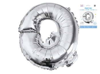 Шар фольгированная буква Q Party Go, 40 см, серебряная