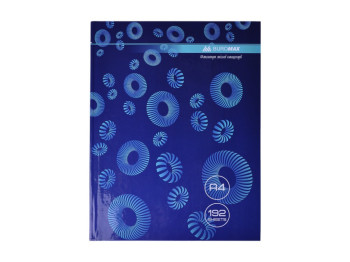 Книга канцелярская синяя клетка Абстрактные круги, А4, 192 листа