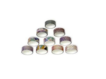 Лента для декора Washi 1330, 1,5 см × 2 м, микс видов (цена за 1 шт)