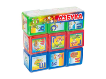 Набір кубиків 6 см. Азбука 9 шт. M.Toys 05031