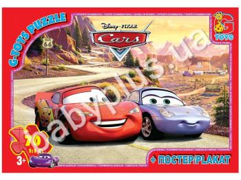 Пазли картонні 70 ел, Тачки, G-Toys