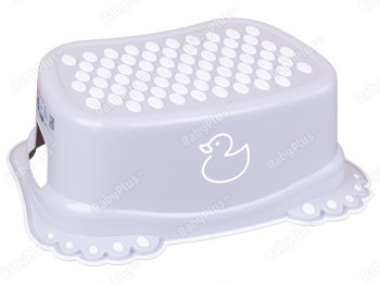 Подставка для ног Утенок с противоскользящей резиной светло-серая. Tega Baby DK-006-122