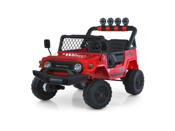 Дитячий електромобіль Джип Toyota 2566AEBLR-1(24V), 4 мотори35W, 1акум24V7AH, червоний, Bambi Racer